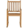 thumbnail image 3 of vidaXL Rocking Chair with Green Cushion Solid Teak Wood, 3 of 5