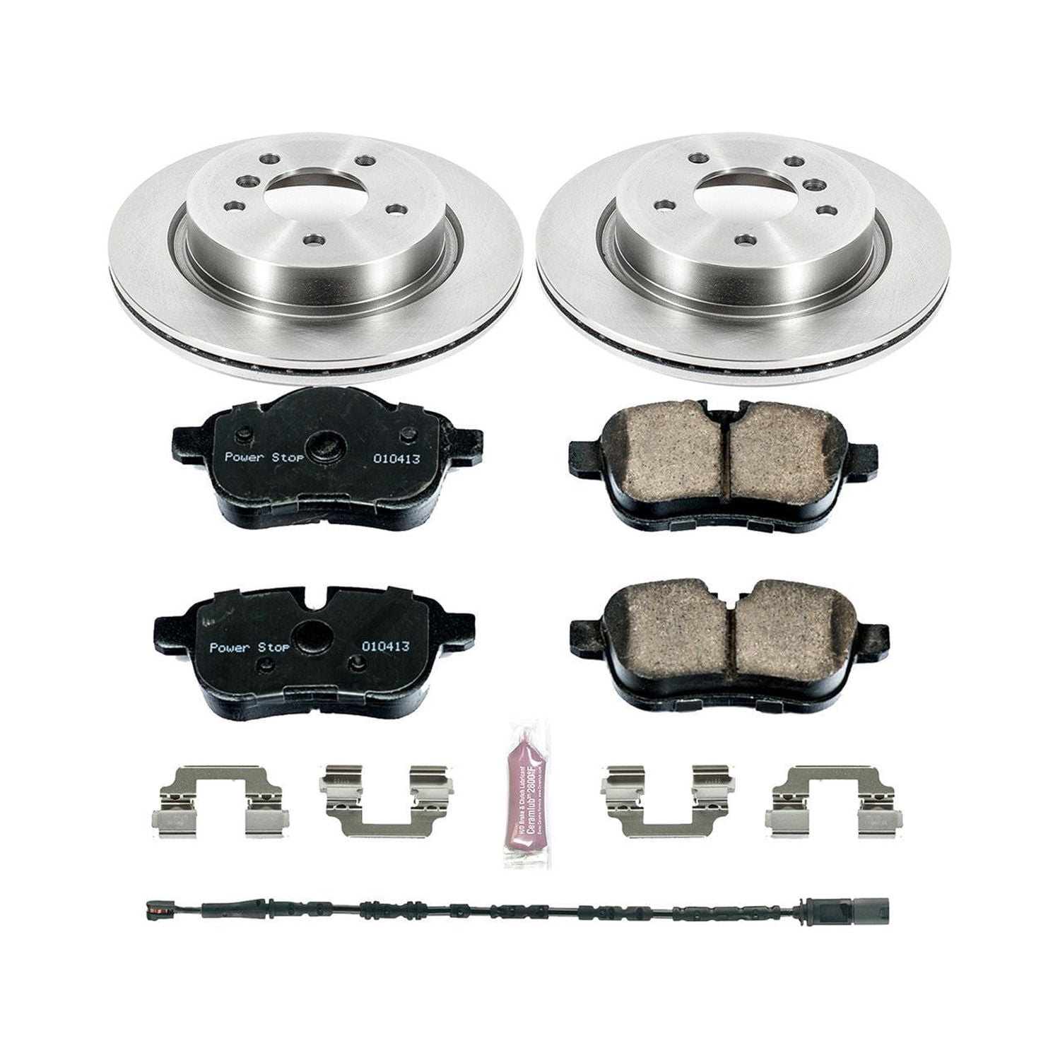 Power Stop Rear Stock Replacement Brake Pad and Rotor Kit KOE6419
