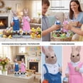 thumbnail image 4 of Yrmaups Easter Bunny Statue Resin Rabbit Figurine for Table Top Cute Ornament for Home Decor Spring Holiday Decoration Farmhouse Shelf Decor Easter Centerpiece, 4 of 7