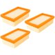 thumbnail image 1 of Reemplazo de filtro de aspiradora, paquete de 3, Compatible con Karcher Flat Plisado Mv4, 1 of 5