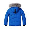 thumbnail image 3 of ZSHOW Boy's Winter Coat Puffer Jacket Windproof Jackets with Faux Fur Lined Hood Acid Blue 6/7, 3 of 9