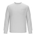 thumbnail image 5 of Men's Waffle Knit Crewneck Sweatshirts Soild Color Loose Long Sleeve Pullover Shirt Casual Lightweight Sweater Fall Outifts, 5 of 5