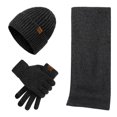 thumbnail image 1 of Conjunto de gorros y guantes para hombre, bufandas de lana de punto, bufandas de Color sólido, Otoño e Invierno, 1 of 4
