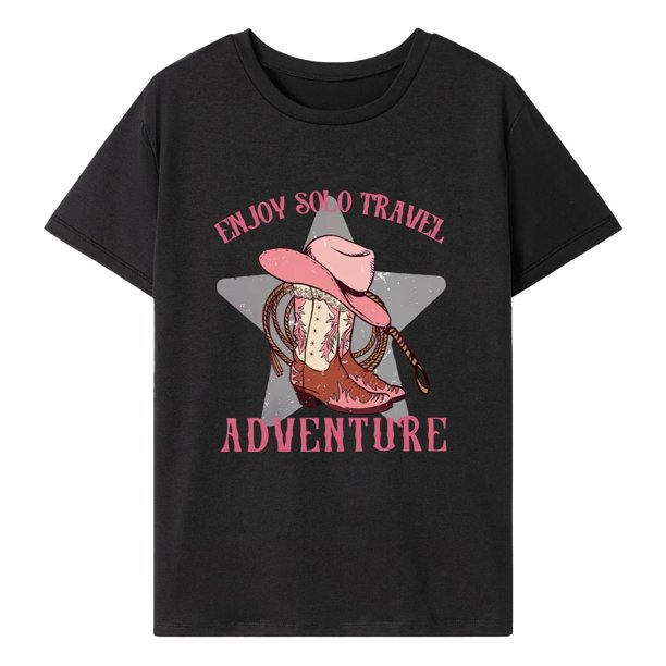 Camiseta para mujer Clásico Ajuste regular Cuello redondo Trajes Ropa Casual Cuello redondo SG