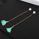 thumbnail image 2 of Pendientes de perlas con borlas largas de moda, regalo de joyería en forma de gota para mujeres y niñas (verde claro), 2 of 2