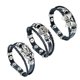 thumbnail image 5 of Pulsera punk para hombre Pulsera de cuero PU Botón a presión ajustable - A UNA jinwen Brazalete de brazalete de motorista punk, 5 of 8