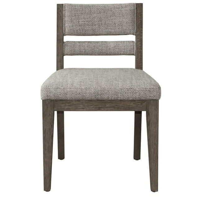 Home Fare Slat Back Upholstered Side Dining Chair in Coconut Brown