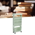 thumbnail image 1 of Removable Book Storage Rack 5 Tier Large Capacity Multifunctional Movable Storage Organizer Shelf With Wheels, Space Saving For  School, 1 of 8