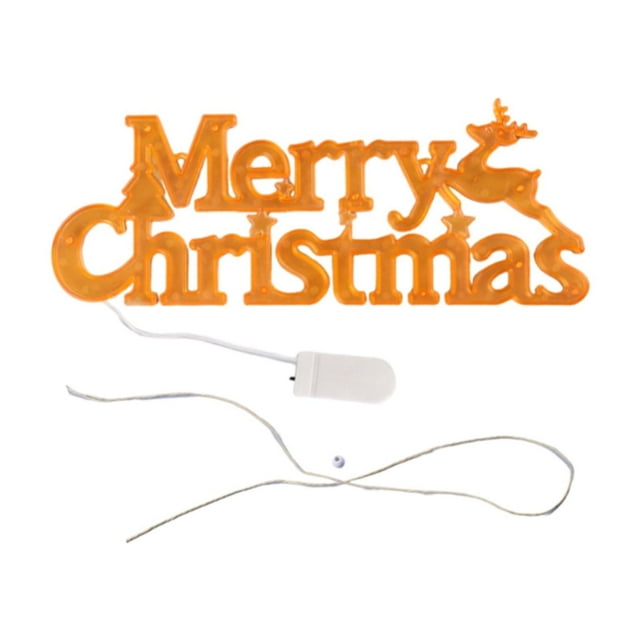 Letrero luminoso LED con letras de , decoración navideña para interiores, festivales, letrero LED navideño para bodas, fiestas, pubs y Amarillo
