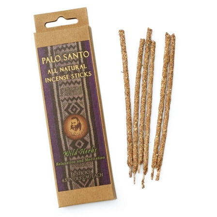 Palo Santo and Wild Herbs Incense Sticks - Relaxation  Meditation - 6 Incense Sticks