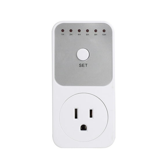 1-10 Hours Indoor Countdown Timer Socket Set Switch with Grounded Pin Energy Saving Plug