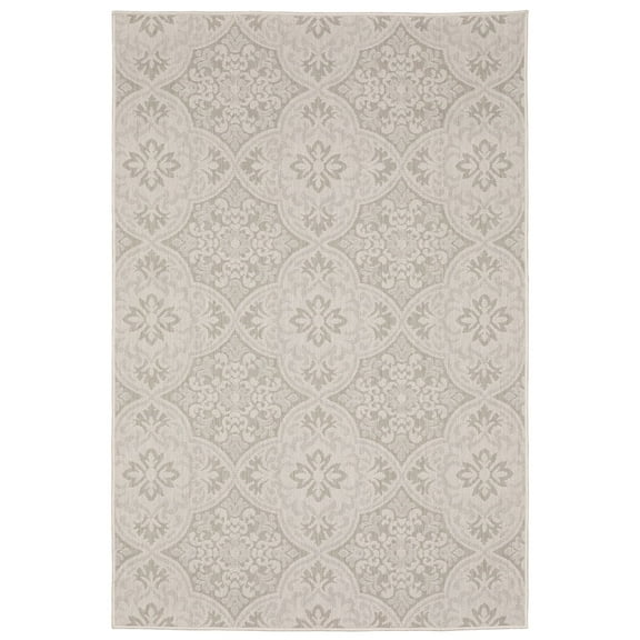 Oriental Weavers Portofino Area Rug 2805W Outdoor Ivory Bulbs Loops 1' 10" x 7' 3" Rectangle