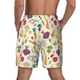 thumbnail image 4 of Uemuo Vegetable Pattern Mens Swim Trunks Quick Dry Board Shorts with Mesh Lining, Stretch Beach Shorts Quick Dry No-Chafing Board Shorts-Large, 4 of 9