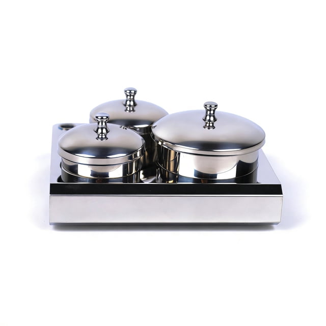 3 Pieces Nail Art Equipment Cup Bowls Stainless Steel Acrylic Liquid Powder Cup Stainless Steel Nail Powder Holder Container with Lids for Nail Art Tools