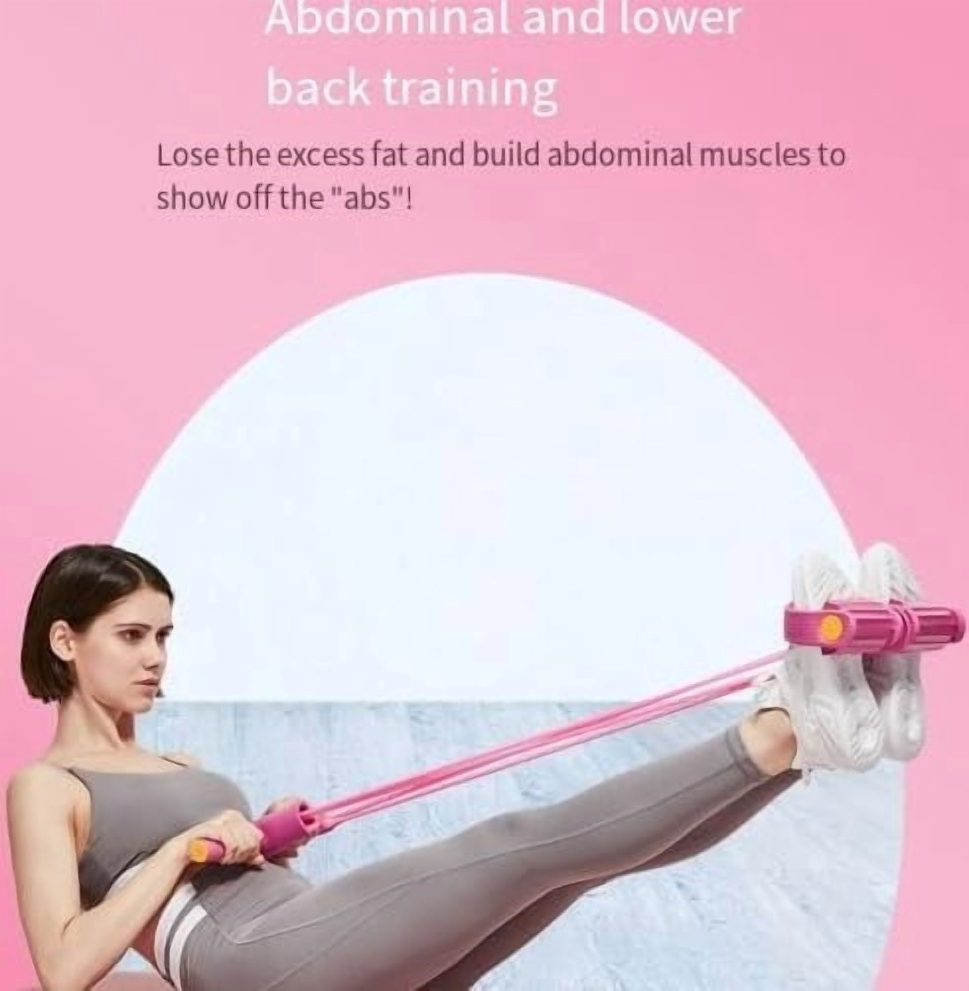 21 Fitness Resistance Bands-4 Tube Pedal Ankle Puller, 2025 Upgraded Stirrup Puller for Exercise, Foot Pedal Resistance Band for Arm Weights Exercise Equipment