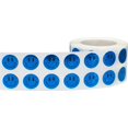 thumbnail image 2 of Blue Sparkle Holographic Circle Happy Face Stickers, 0.5 Inch Round, 1000 Labels on a Roll, 2 of 2