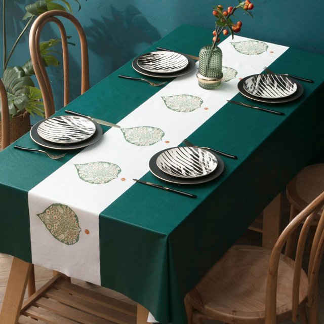 pvc Waterproof Tablecloth Hotel Tablecloth Party Holiday Evening Restaurant Meal Covering Cloth Tablecloth Oil-proof