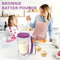 thumbnail image 3 of Dispensador de masa para hornear, recipiente medidor de 900 ml y 4 tazas con boquilla de liberación rápida, vertedor de masa de plástico sin BPA para panqueques, cupcakes y waffles., 3 of 8