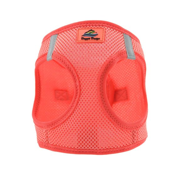 Doggie Design American River Step in Wrap Up Ultra Choke-Free Mesh Dog Harness with Safe Night Walking Reflective Strips (Soft Mesh Polyester, Machine Wash and Line Dry) (2XL, Coral)