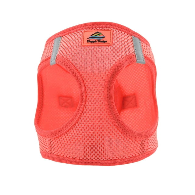 Doggie Design American River Step in Wrap Up Ultra Choke-Free Mesh Dog Harness with Safe Night Walking Reflective Strips (Soft Mesh Polyester, Machine Wash and Line Dry) (2XL, Coral)