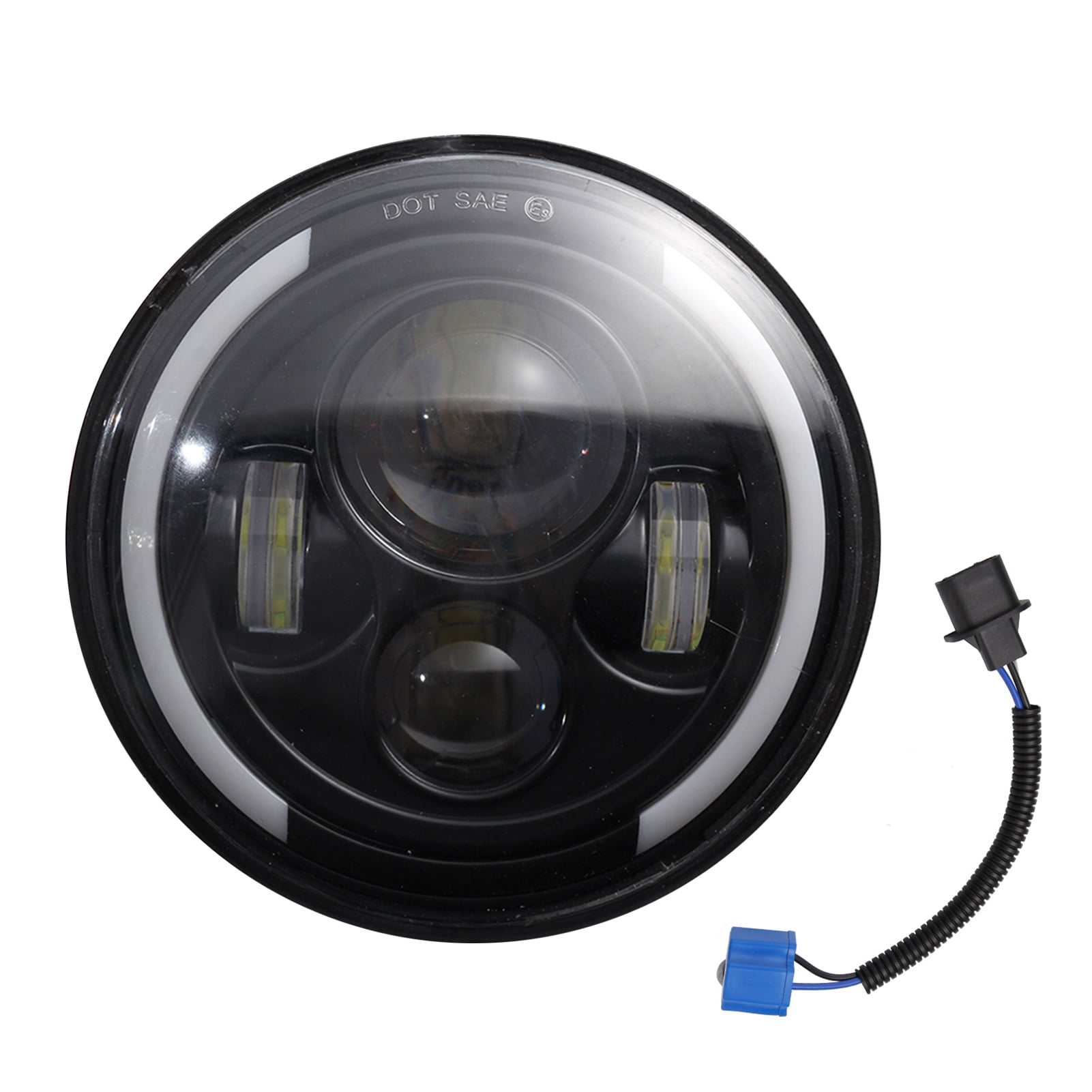 1Pc 7 Inch Round Shaped Led Front Headlight Replacement For Jeep