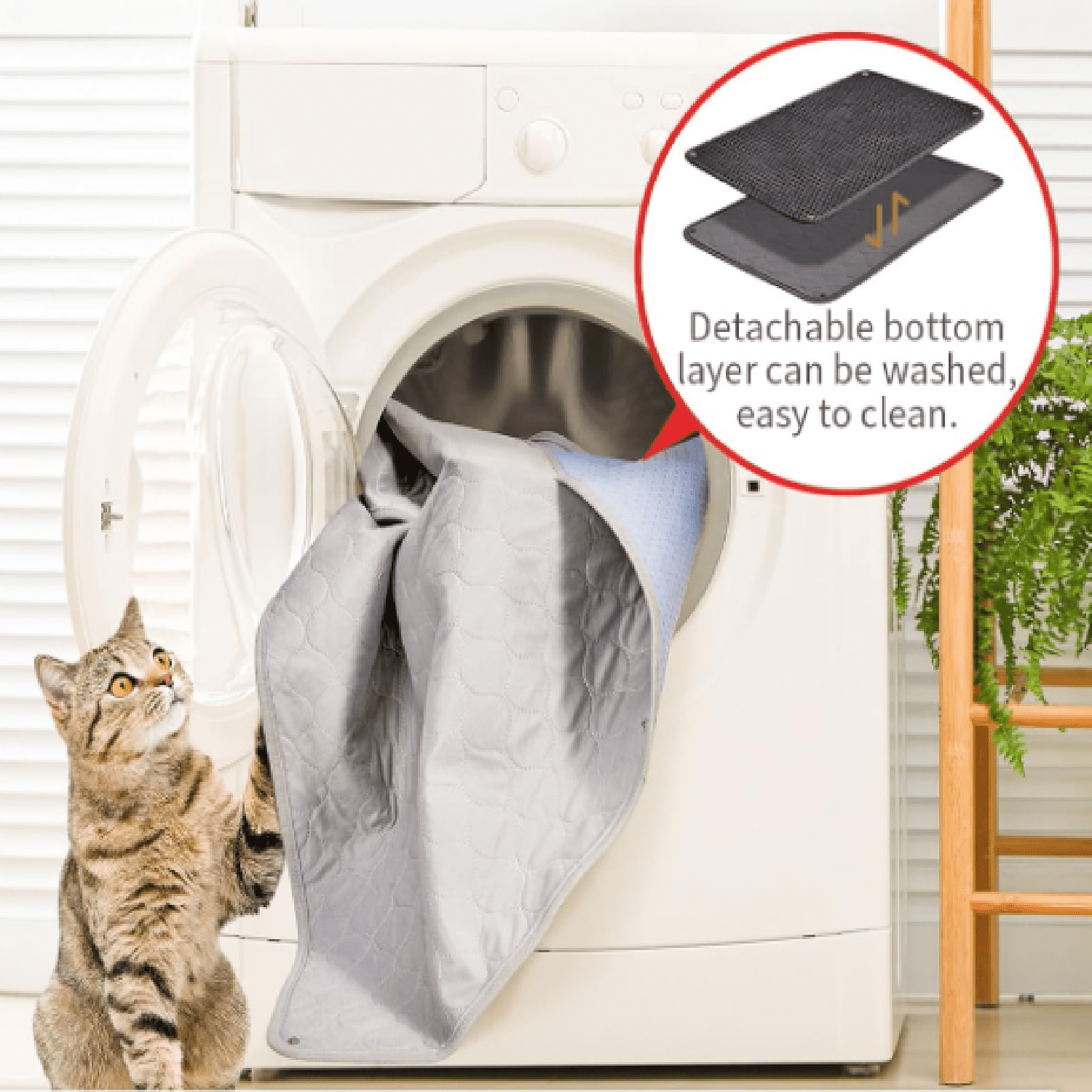 Cat Litter Mat, 45"x 27" Kitty Litter Trapping Mat, Extra Large XL Honeycomb Scatter Control, Urine & Waterproof, Machine Washable, Black
