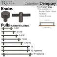 thumbnail image 4 of Top Knobs Tk3257 Dempsey 12" Center To Center Bar Cabinet Pull - Bronze, 4 of 7