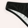thumbnail image 7 of Swimsuits Women 3 Piece Scalloped Cross Back Bikini Sets with Elastic Waist Shorts Summer Beach Bathing Suits (XL, Black), 7 of 7