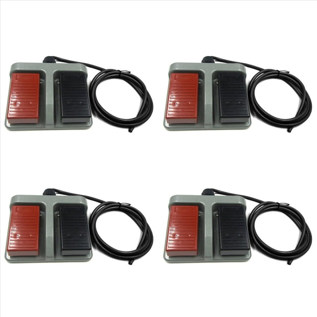 4X Interruptor De Pie De PláStico InstantáNeo Interruptor Giratorio De Dos VíAs De Doble Uso Y Doble Pedal Infinito