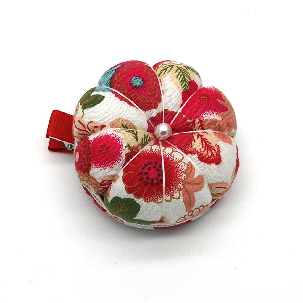 Pin cushion floral fabric buttons pins cushion sewing machine craft room decoration notions