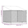 thumbnail image 6 of vidaXL Dog Cage with Roof and Door Gray 6.6'x6.6'x6.6' Galvanized Steel, 6 of 7