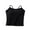 Black, variant on WREESH Women Cotton Spaghetti Strap Camisole with Built in Bra Basic Cami Tank Top Undershirt Sleeveless Summer