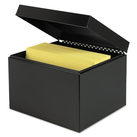 SteelMaster Index Card File w/Follow Block, Holds 900 6 x 9 Cards, Black -MMF263869BLA