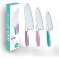 thumbnail image 1 of Tovla Knives for Kids 3-Piece Nylon Kitchen Knife Set: Children's Cooking Knives in 3 Sizes & Colors/Firm Grip Serrated Edges BPA-Free Kids' Knives/Safe Lettuce and Salad Knives, 1 of 7