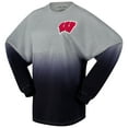 thumbnail image 2 of Unisex Spirit Jersey Red/Gray Wisconsin Badgers Ombre Long Sleeve T-Shirt, 2 of 3