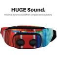 thumbnail image 2 of Fannypack with Speakers. Bluetooth Fanny Pack for Parties / Festivals / Raves / Beach / Boats. Rechargeable, Works with iPhone & Android. (Rainbow, 2022 Edition), 2 of 2