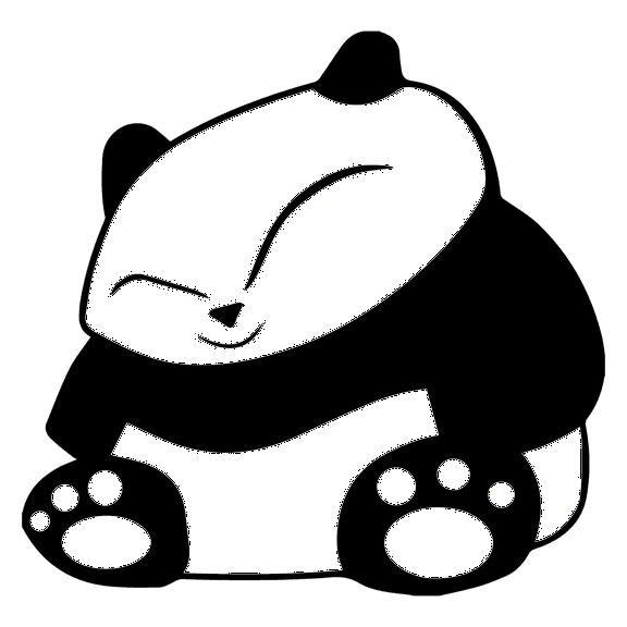 Removable Home Kids Playroom 20" x 20" Fat Panda Bear Vinyl Wall Decoration Giant Panda Animal Design Multicolored Kids Bedroom Wall Decal Sticker