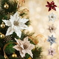 thumbnail image 7 of Luoshdecor Glitter Artificial Flower Christmas Tree Ornament,Faux Flower for Xmas New Year Wedding Party Holiday Decor, 7 of 7