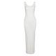 thumbnail image 4 of SAYOO Mujeres Sexy Spaghetti Strap Slim Fit Vestido largo Color sólido Halter Neck Cami Maxi Vestidos Elegante Bodycon Clubwear SAYOO Moda, 4 of 9