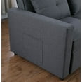thumbnail image 4 of Lilola Home Lara Modern Linen Convertible Sleeper Loveseat Sofa with 2 Pillows, Dark Gray, 4 of 5