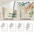 thumbnail image 5 of Beige Beach Coastal Swag Valances for Windows, Kitchen Curtains 36 Inch Length 2 Panels Set, Summer Nautical Coral Shell Botanical Short Curtains for Small Windows Rod Pocket Cafe Curtains 28"x36", 5 of 8