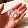 thumbnail image 4 of Poche Commémorative pour Chat Câlin en Forme de Cœur Chat Endormi Figurines en Résine Animal Réfléchi pour Propriétaires de Chats en Deuil et Amateurs de Chats, 4 of 4