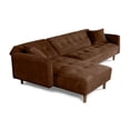 thumbnail image 4 of Sofá Cama Reversible Makora Sala Modular De Lino Chocolate Modelo Baily, 4 of 8