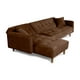 thumbnail image 4 of Sofá Cama Reversible Makora Sala Modular De Lino Chocolate Modelo Baily, 4 of 8