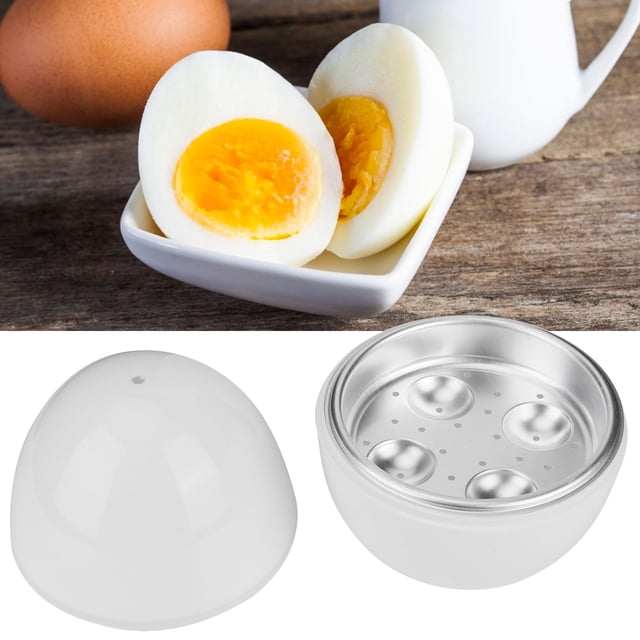 Egg Cooker, Boil 4 Eggs At A Time Durable Practical Fast Convenient Safe Aluminum-plastic Composite Material , for Kitchen Home