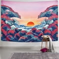 thumbnail image 4 of Matsuzay Tapiz para colgar en la pared, tapiz colorido con paisaje natural, decoración de fondo estético para dormitorio Decoración del hogar 150*130 CM Matsuzay HA008344-01, 4 of 6