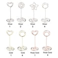 thumbnail image 3 of 1/5pcs Fashion Romantic Wedding Supplies Paper Clamp Heart Shape Photos Clips Place Card Clamps Stand Table Numbers Holder SILVER 1-1PC, 3 of 8