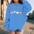 thumbnail image 2 of lnmuld Girls Hooded Sweatshirt Long Sleeve Pullover Top Soft Cozy Casual Outerwear for Kids Youth Toddler Winter Fall Fashion Size:5-6 Years, 2 of 9
