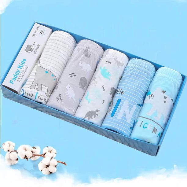 Calzoncillos para niños en caja Pantalones cortos de algodón puro para niños Pantalones cortos de dibujos animados para niños grandes