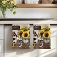 thumbnail image 7 of Farmhouse Sunflowers Kitchen Towels Set of 3, Western Star Country Bird Pine Cone Absorbent Dish Towels for Kitchen, Microfiber Hand Towel, Quick Drying Tea Towel for Cleaning Decorative Dishcloths, 7 of 7